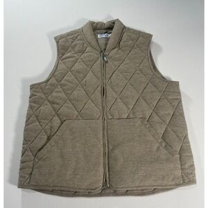 Wellen Huckberry Seawool Bubble Vest Large Brown Sustainable Quilted Outerwear